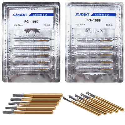 Dental Crown Metal Cutting Bur Tungsten Carbide FG 1957 1958 for High Speed burs