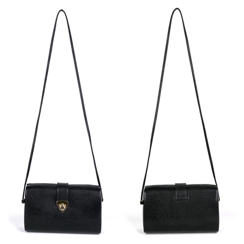 Vintage Turnstyle Lock schwarz strukturiert Fass Handtasche Tierstruktur gefüttert