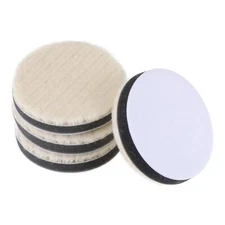 3" Wool Felt Sponge Polishing Pad Hook and Loop Coarse Polishing 4pcs