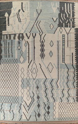 Luxury Hand-Knotted Moroccan Large Rug Modern Decor Large 12x18 ft