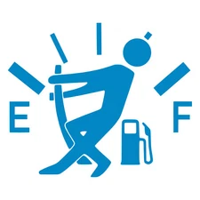 Empty Full Gas Fuel Gauge Boy Vinyl Decal Sticker for Tank Cap Jeep Dodge Ford