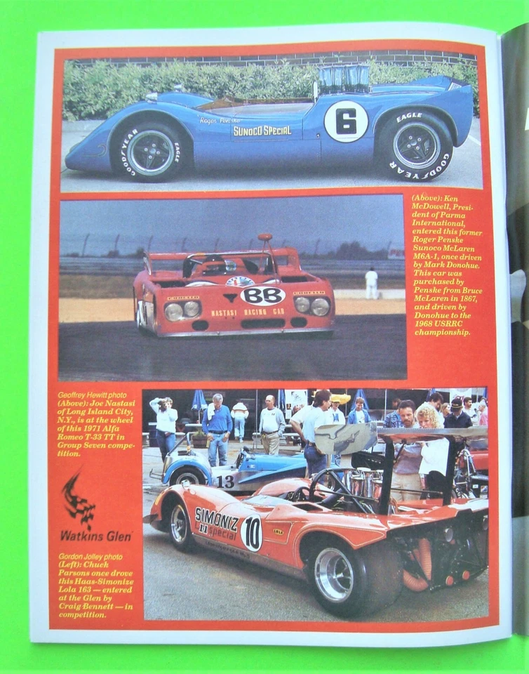 Four 1990 WATKINS GLEN CAN-AM REUNION RACE PROGRAMS w/ CAN-AM HISTORY FROM 1966 - Image 3 of 4