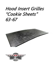 Corvette Custom Hood Grille Inserts 1963 (pair) Carbon Fiber
