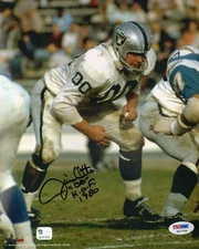 Jim Otto Signed Signed Raiders 8x10 Photo PSA/DNA COA Picture Autograph HOF 1980
