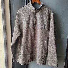 Van Heusen Flex Sweater Mens Large Regular Fit Pullover Fleece Lining Knit