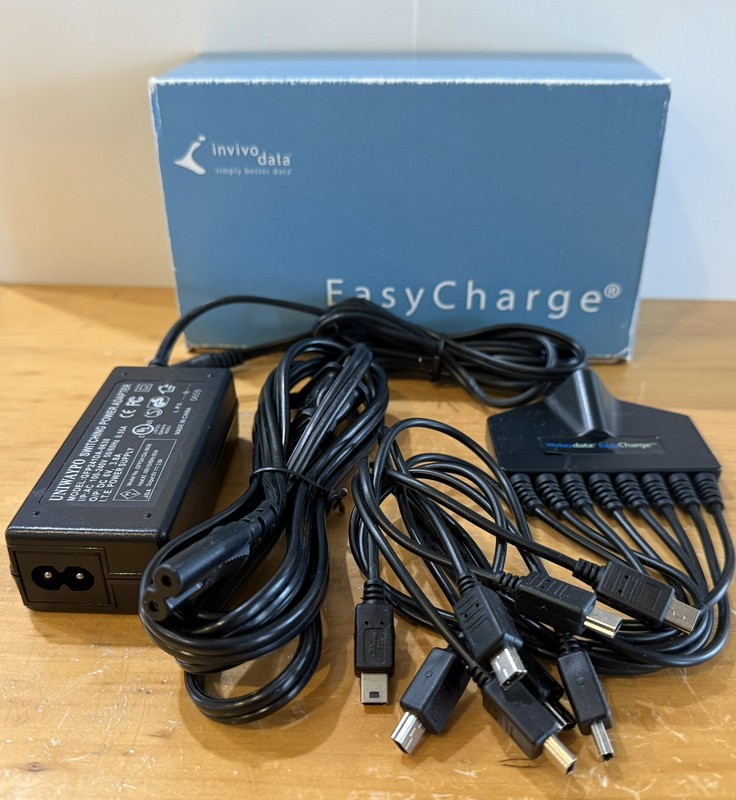 8-Port Mini  USB Charger, Multi-Port Charging Station w/ 6V, 3.8A Power Adapter