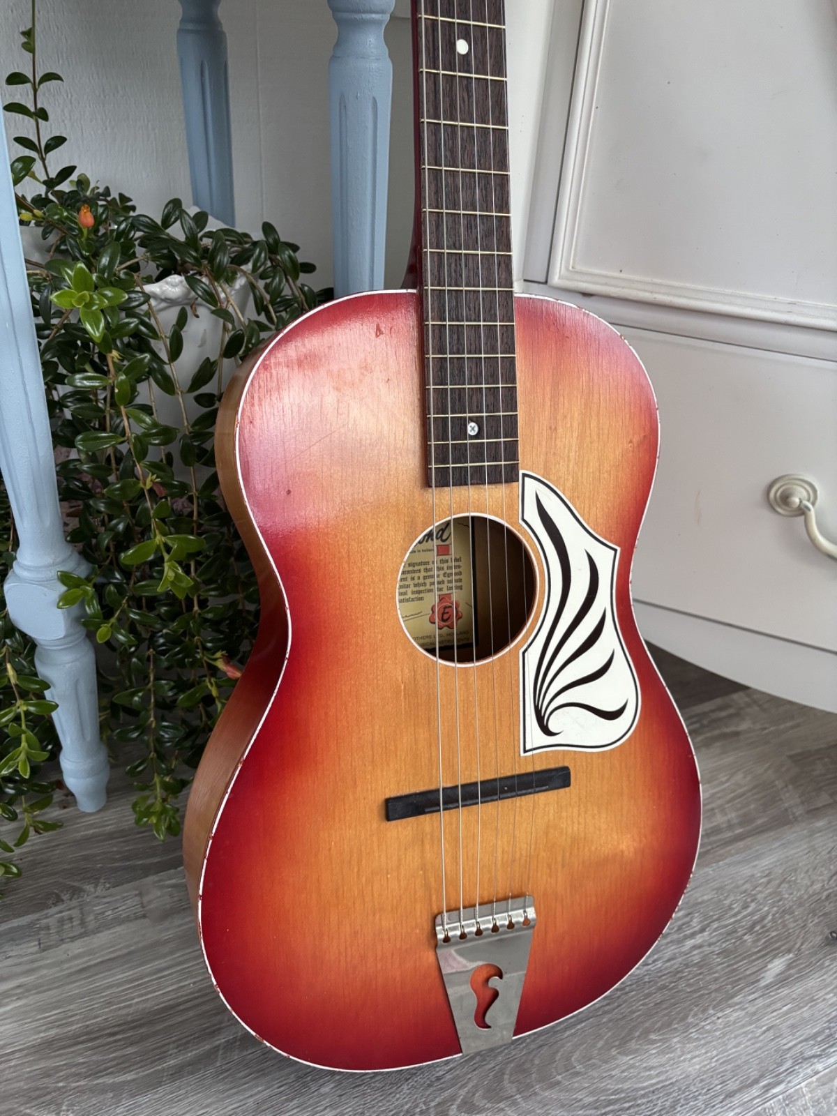 EGMOND TOLEDO ROSETTI GEORGE HARRISON 1ST MODEL GUITAR.  VINTAGE PARLOR