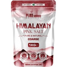 Pure Source Nutrition Himalayan Pink Salt Coarse 100% Natural Food Grade 1Kg bag