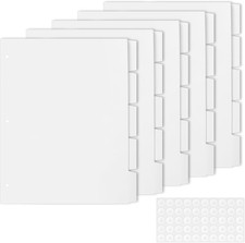 Binder Dividers with Tabs 25P Blank Write On Dividers for 3 Ring Binder Let...