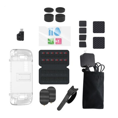 19X Crystal Case Screen Sticker Silicone Pad Tempered Film Bag For Steam Deck I