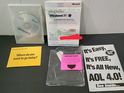 Windows 98 PC Getting Started Manual w/ CD & Key OEM + ScreenShot (Please Read)