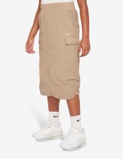 NWT Girls Nike Sty Star 100 Nylon Coupe Skirt in Hemp/Tan - Size SMALL
