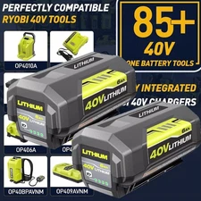 8.0Ah For Ryobi 40V Lithium Battery Charger OP4050 OP4060 OP40261 OP4060 OP4030.