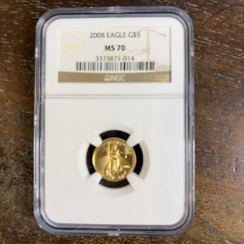 2008 $5 GOLD AMERICAN EAGLE 1/10 oz. ICONIC BULLION : NGC MS70 -014 *Noles2148