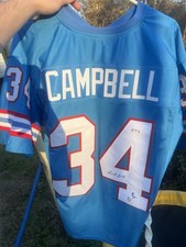 Earl Campbell Houston Oilers Stitched Autographed Jersey PSA Football 