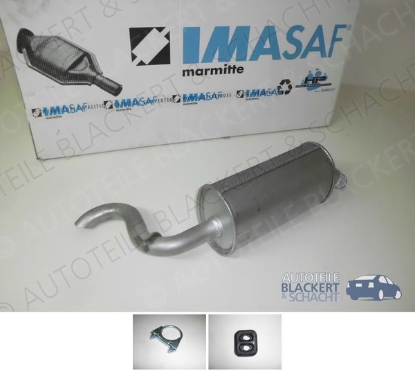Imasaf ESD Auspuff Endtopf für Opel Omega A Stufenheck 1.8 + 2.0 2.4 1986-1988-image