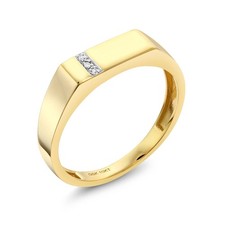 Diamond Ring For Men  10K Solid Yellow Gold  Gold Men's Wedding Anniversary
