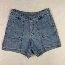 Vintage Lee Riders Womens Jean Shorts Mom Button Flap Pockets Size 10 32x6