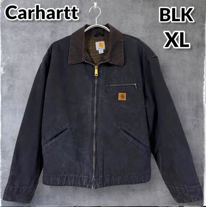 Carhartt Detroit Jacket J97 BLK Black XL Size Vintage Japan Carhartt Detroit Jacket J97 BLK Black XL Size Vintage Japan