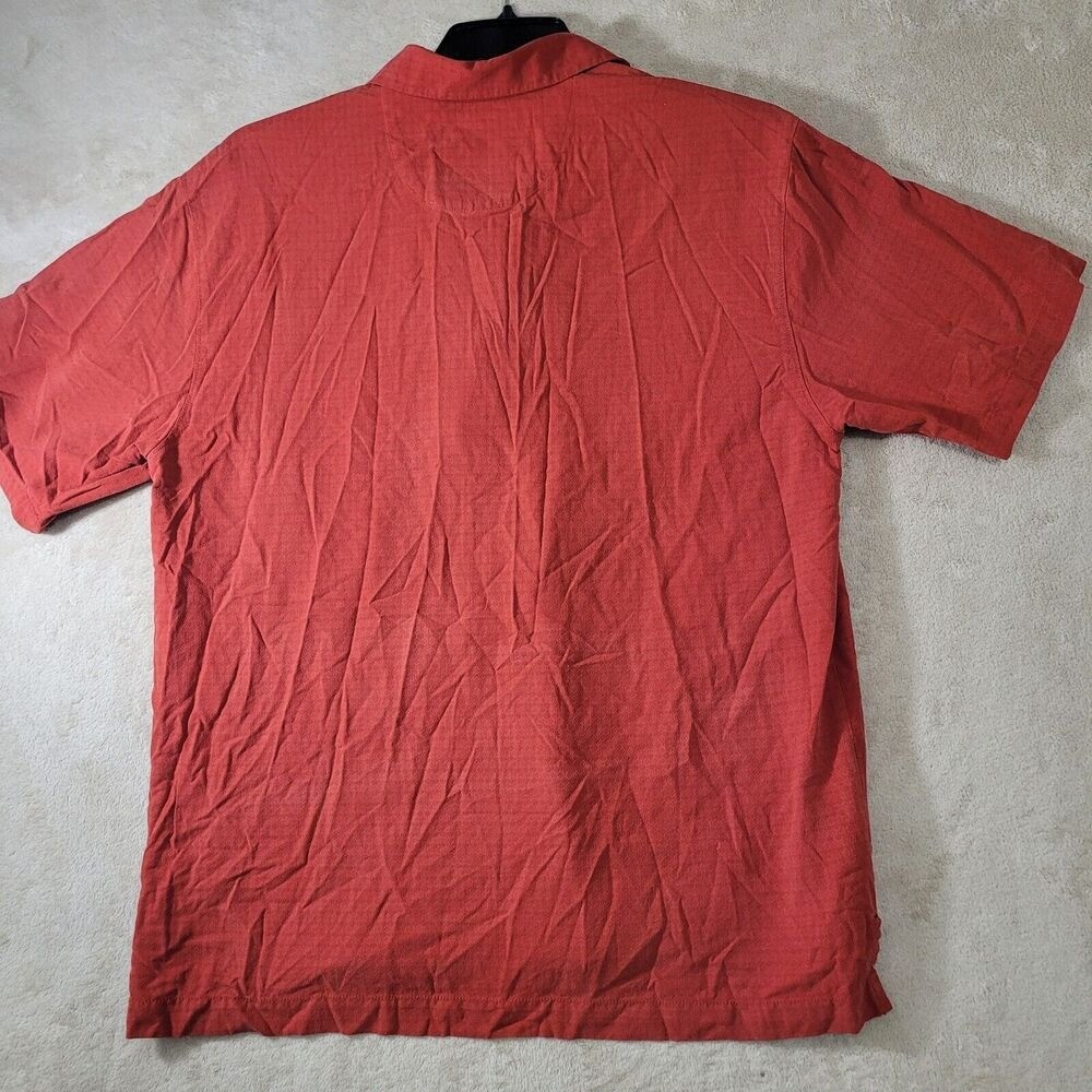 Tommy Bahama Silk Camp Shirt Boston Red Sox MLB Baseball Embroidered Men's M