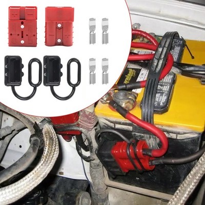 Battery Quick Connect Disconnect 6-12 Gauge Wire Plug Kit, 12-36V DC 50A 2 Pack