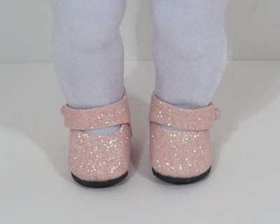 Light Pink Glitter Doll Shoes For 8'' Vogue Vintage Ginny (Debs)