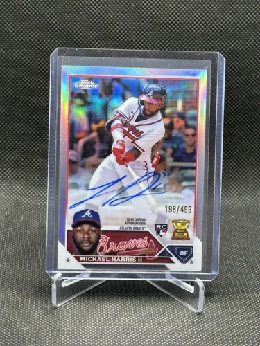 2023 Topps Chrome Refractor Auto Michael Harris II - Braves RC #RA-MH 196/499