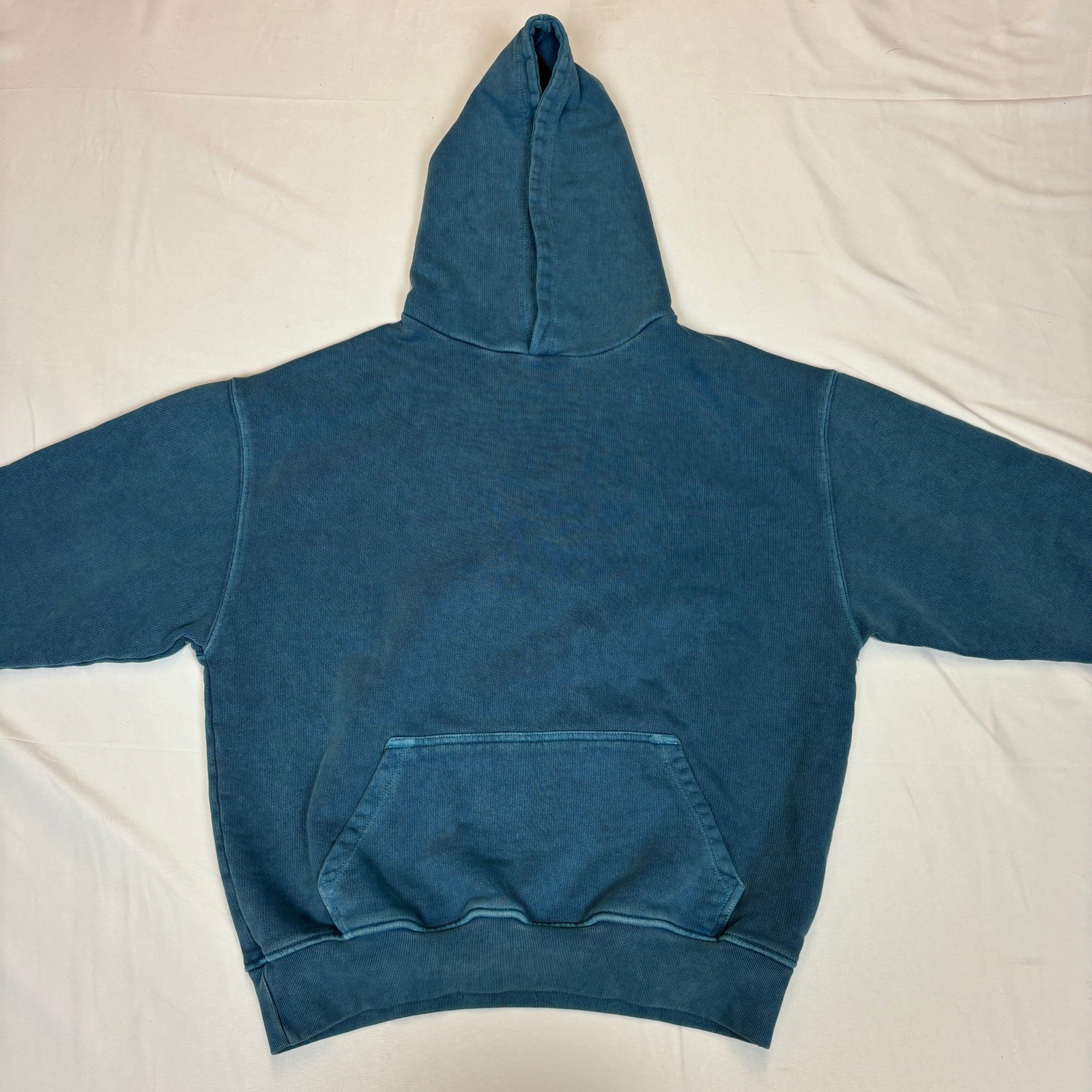 Velour Garments Blue Hoodie Men's XS Organic Cotton Minimalist