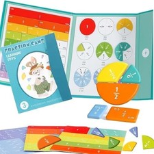 Magnetic Fractions Demonstration Book 102-Piece Set of Magnetic Fraction Tiles