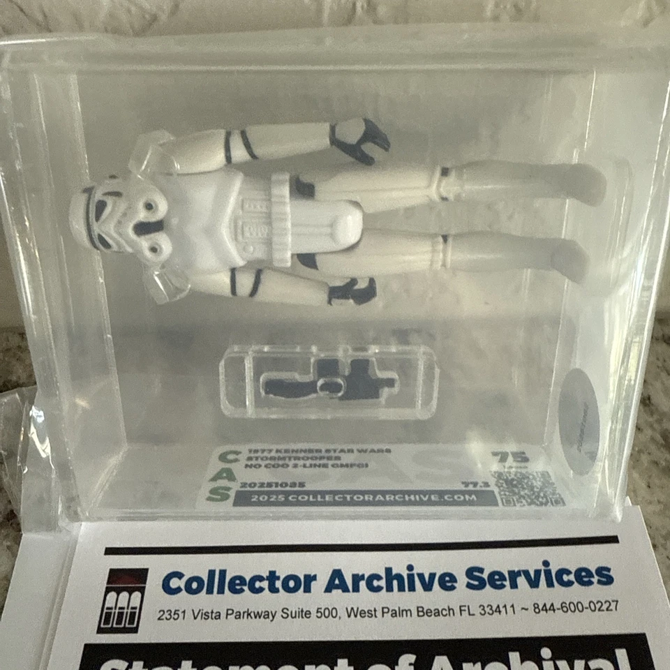 Figura de acción Kenner Star Wars Imperial Stormtrooper 1977 clasificación CAS "75"" Foto 3 de 3