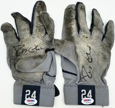 Robinson Cano Signed Blue & Gray Nike Diamond Elite Game Used Batting Gloves
