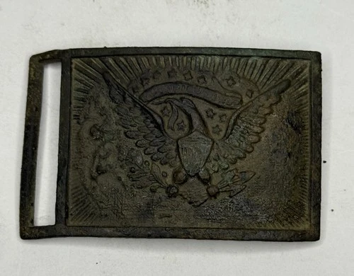 Civil War Union M1851 Rectangular Eagle Sword Belt Plate Field Dug Original