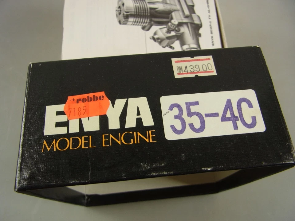 Vintage ENYA 35-4C Modell-Flugzeug-Motor mit Karton (unbenutzt) K120725A00 - Bild 4 von 4
