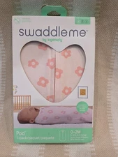 SwaddleMe by Ingenuity Baby Newborn Pods Pink 0-2 Months New