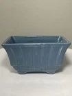 Vintage Blue Mid Century McCoy  Rectangular Footed Planter, #606 USA