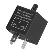 Car Flasher Relay, 12V 3 Pins Adjustable Electronic CF-13KT LED Turn Signal 