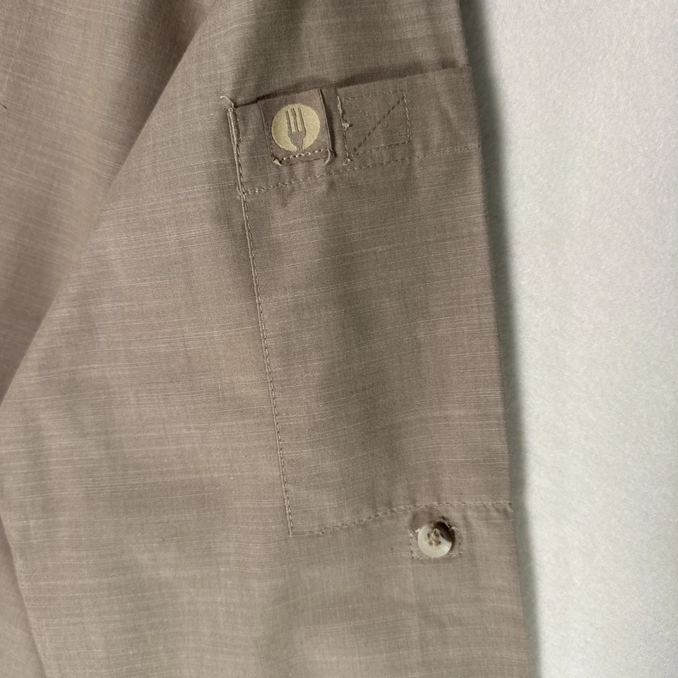 Chef Works Chambray Shirt Ecru Size Small Preowned Bundle of 3 Shirts - Image 3 of 4