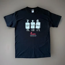Vintage Chik Fil A Shirt XL Black 90s Fast Food Promo Cows Art Eat More Chicken
