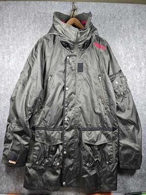 Superdry JAPAN Black Hood Parka Jacket Men's 3XL XXXL Embroidered Winter Outdoor