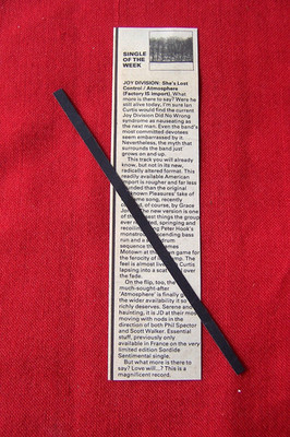 JOY DIVISION SHE'S LOST CONTROL / ATMOSPHERE 12'' 1980 RECORD REVIEW CLIPPING