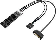 Internal USB 2.0 Hub Header Splitter with SATA Powered Cable,4 Ports black