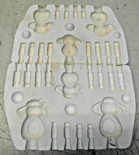 Vintage Clay Magic J444 Lamb Dingle Dangles Ceramic Slip Casting Mold #10
