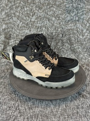 Ecco Track 25 GTX Boots Size EU 44 / Men's 10-10.5 Black Honey Mustard Hiking