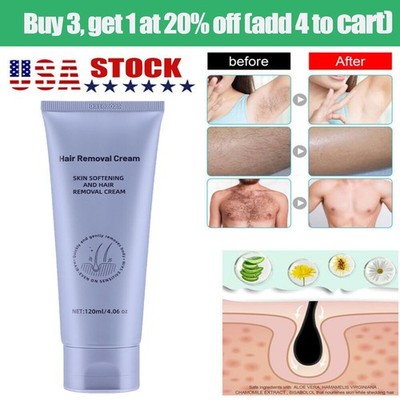 Hair Removal Cream Natural Painless Permanent Depilatory Cream Stop Hair Growth