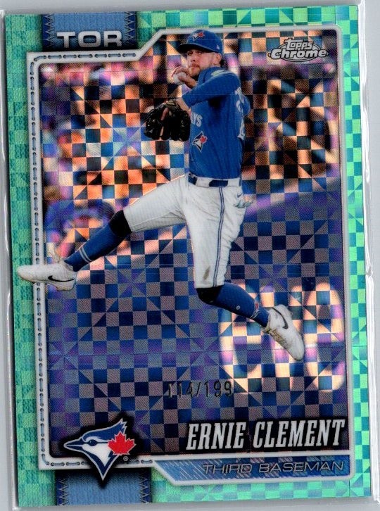 2026 Topps Chrome #106 Ernie Clement Aqua X-Fractors #/199