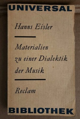 Universal Bibliothek Materialien zu einer Dialektik der Musik Hanns Eisle Reclam