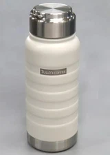 Tully's Coffee Stainless Steel Bottle Mug 20cm White Kettle Logo