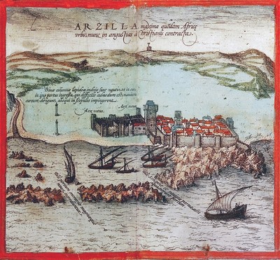 Reproduktion alter Plan von Asilah 1572