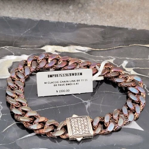 Joyas de diamantes de bronce para hombres