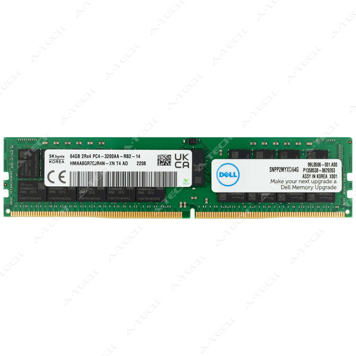Dell 64GB DDR4-3200 RDIMM SNPP2MYXC/64G AA799110 P2MYX 0P2MYX